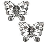 Gatuida Hebillas de Desmontables para Zapatos de Novia Clips de Gemas de Imitación para Tacones Altos Accesorios de Cristal Antiguo para Decoración Nupcial 1 Par