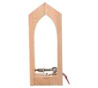 Gatuida Herramienta de Costura Madera para Cuero Soporte de Mesa DIY con Clip Manual para Fijar Cuero Accesorio Imprescindible para Proyectos de Costura Artesanal