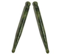 Gatuida Herramientas de Masaje de Jade Auténtico 2 Piezas para Rostro y Ojos, Pluma de Acupuntura y Palo Gua Sha para Reducción de Hinchazón y Masaje Facial Terapéutico