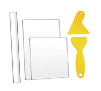 Gatuida Herramientas para Modelado de Arcilla con Rodillo Acrílico Placas Prensadoras y Raspadores Ergonómicos para Manualidades DIY y Esculpido Detallado