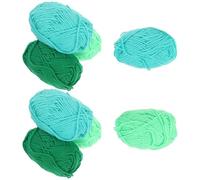 Gatuida Hilo de Algodón para Tejer de 4 Hebras, Color Verde Aleatorio, 8 Rollos para Crochet, Manualidades y Bufandas, Hilo de Lana Colorido Resistente y Fácil de Trabajar Color Aleatorio