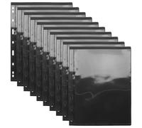 Gatuida Hojas para Colección de Sellos 10 Unidades Páginas 9 Perforaciones Fondo Negro Tamaño Estándar para Álbum de Sellos y Billetes Protección Segura para Coleccionistas