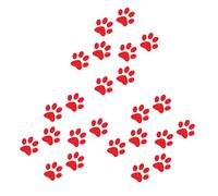 Gatuida Huellas de Gato Adorno Resistente y Fácil de para Coche en Pvc Rojo 24 Pegatinas para Carrocería y Parachoques