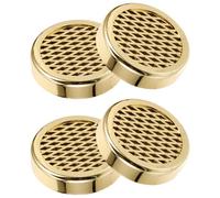 Gatuida Humidificador para Cajas de 4 Unidades Redondo Color Dorado Regulador de Humedad Portátil para Humidor de en Casa Oficina y Viaje
