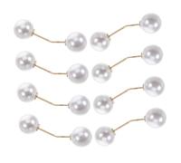 Gatuida Imperdibles para Vestido y Broches Decorativos de Perla, Alfileres de Suéter Femeninos, Fijación Invisible para Ropa, 8 Piezas Cuentas, Accesorios para Mujer en Ropa y Moda