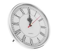 Gatuida Inserto de Reloj de Cuarzo Redondo con Mecanismo Silencioso y Esfera con Números Romanos para Reemplazo de Cabezal Reloj de Pared Decorativo