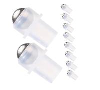 Gatuida Insertos de Bolita para Frascos Roll-On de Aceites Esenciales 10 Piezas Transparentes de Plástico PE Rosca 16 Dientes Repuestos para Frascos de Perfume Aptos para Aplicación