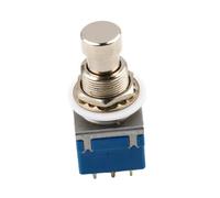 Gatuida Interruptor Metálico para Pedal de Efectos de Guitarra True Bypass Pines Caja Azul para Pedal de Stomp Compatible con Reconfiguración Vintage