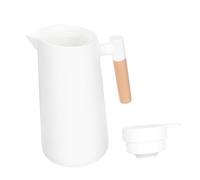 Gatuida Jarra térmica Portátil urna de agua caliente jarra de vacío botella de agua pava tetera aislada para el hogar tetera portatil para agua caliente tetera térmica de madera blanco