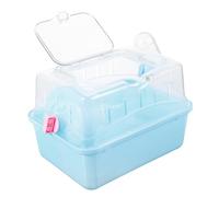 Gatuida Jaula de Techo Solar panorámico Bolsa de Viaje para cobayas Jaula pequeña para hámster roedor Transporte Portador portátil para hámster Jaula para Mascotas el plastico