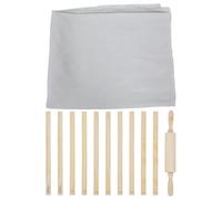 Gatuida Juego de 12 herramientas de cerámica con rodillos guía, mantel de lino y kit para modelar arcilla polimérica y modelar cerámica a mano.