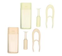 Gatuida Juego de 2 Herramientas Aplicadoras y Removedoras de Lentes de Contacto con Puntas de Silicona, Diseño Ergonómico Antideslizante, Colores Amarillo y Verde, Portátil para Uso