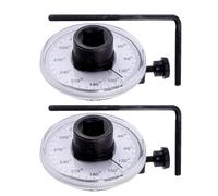 Gatuida Juego de 2 Medidores de Ángulo de Torsión con Accionamiento Ajustable de 360 Grados, Herramienta Manual Precisa de 156g para Medición de Par en Automóviles, Uso Profesional