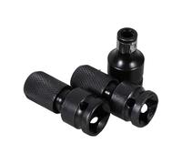 Gatuida Juego de 3 Adaptadores de Impacto 1/2 a 1/4 Hexagonal en Acero Cromo-vanadio, 2 Puntas de Resorte y 1 Punta Estándar, Accesorios para Herramientas Neumáticas y Eléctricas, Uso