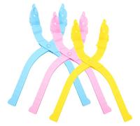 Gatuida Juego de 3 Pinzas para Hacer Bolas de Nieve para Molde Portátil de 38 CM Tamaño Grande Colores Rosa Azul y Amarillo Juguete de Invierno para Actividades al Aire Libre y