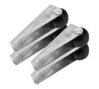 Gatuida Juego de 5 Ruedas Giratorias de Alta Resistencia Soporte Galvanizado y Rodillos de Nylon para Puertas Correderas Rueda Guía Inferior Anticaída para Herrajes de Puertas