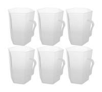 Gatuida Juego de 6 vasos medidores de líquidos de 50.7 oz con graduación | Vaso medidor de líquidos reutilizable para tareas de cocina, marcas de medición fáciles de leer, recipiente para líquidos