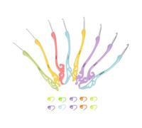 Gatuida Juego de 8 Agujas de Ganchillo Ergonómicas de Aluminio Agarre Flexible Colores Variados Herramientas para Tejer Suéteres Bufandas y Manualidades DIY para Principiantes y