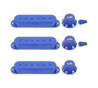 Gatuida Juego de 8 Tapas para Pastillas de Guitarra Eléctrica Perillas de Volumen y Tono Cubierta Protectora de Plástico Azul Accesorios Compatibles para Guitarra Control de Sonido