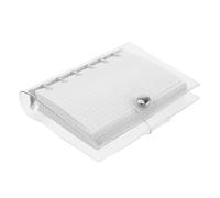 Gatuida Juego de Carpeta A7 Cubierta Transparente de PVC 6 Anillas Cuaderno de Hojas Sueltas Papel Cuadriculado 5 Recambios para Agenda Portátil y Organizador para Estudio y Trabajo