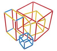 Gatuida Juego de Construcción Stem de Geometría 3D para Modelo de Marco Geométrico Desmontable de Cubo y Paralelepípedo Herramienta Educativa Matemática para Desarrollo de Habilidades