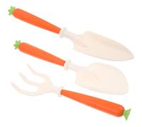 Gatuida Juego de Herramientas de Jardinería para 3 Piezas Pala de Jardín Pala para Zanahorias Medida Rastrillo Pequeño de Plástico Ligero para Plantación y Cultivo Huerto Doméstico