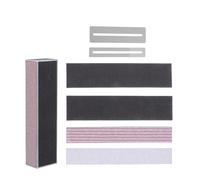 Gatuida Juego de Lijas para Guitarra 6 Piezas Protector de Diapasón, Barra de Aluminio y Papel de Lija para Nivelación y Pulido de Trastes, Herramienta Ligera y Portátil para Músicos