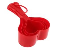 Gatuida Juego de Medidoras de Apto para Alimentos, 4 Piezas en Forma de Corazón, Cucharada y Cucharadita, Accesorio Práctico para Hornear y Cocina Diaria, Diseño Divertido Color Aleatorio