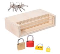 Gatuida Juguete Educativo para Caja Montessori con Llaves y Candados para Aprendizaje Estimula Creatividad y Coordinación para