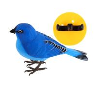 Gatuida Juguete eléctrico para pájaros pájaro Cantando pájaro Juguete de plástico simulando el Canto de un pájaro Adorno de pájaro estimulación eléctrica pájaros Juguetes el plastico Azul