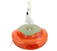 Gatuida Juguete Interactivo para Gatos con Rotación 360° Automático Pista Giratoria con Plumaje Juguete Educativo y Estimulante para Interior sin Batería para Ejercicio y