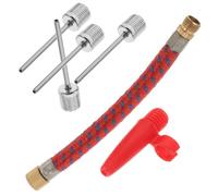 Gatuida Kit de Adaptadores Válvula Bicicleta con Aguja Inflado Balones y Neumáticos Herramienta Duradera con Seguro para Inflar Fútbol Colchones y Ruedas de Bici