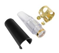 Gatuida Kit de Boquilla Transparente para Saxofón Alto Tapa y Ligadura, Accesorio Práctico y Resistente de Acrílico y Metal para Saxofonistas