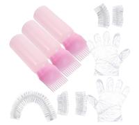 Gatuida Kit de Coloración de Cabello Portátil Rosa Guantes de Peluquería y Botella Aplicadora para Tintes, Set Completo de Herramientas para Teñir en Casa y Salón, Accesorios para Cuidado