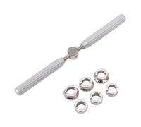 Gatuida Kit De Herramienta Profesional Abridor Tapa Reloj con Llave Ajustable y Dados Estriados Acero Inoxidable para Reparación De Relojes Seguro y Duradero