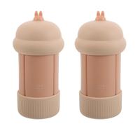 Gatuida Kit de Viaje 2 Botellas de Silicona Amarillas, Recargables Prueba de Fugas, 60 Ml, Portátiles y Compactas para Champú, Loción y Gel de Ducha, Adecuado para Artículos de