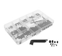 Gatuida Kit Surtido de 300 Tornillos de Acero Inoxidable M3/4/5/6/8 para Montaje de Accesorios de Baño Luminarias y Toalleros Tornillos con Llave Allen y Sujetadores para Reparación