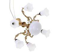 Gatuida Lámpara Miniatura De Araña Dorada 1:87 para Decoración De Habitación Miniatura, Luz Cálida para Modelismo y Adornos De Casa Diminuta