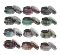 Gatuida Latas Redondas para Velas 12 Unidades Tamaño Mini de Metal Vintage para Hacer Velas y Manualidades Multipropósito Uso Hogar y Bricolaje Estilo Aleatorio