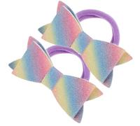 Gatuida Lazos Pelo para Niña Lazo de Purpurina, 2 Piezas, Tejido Elástico, Diseño Colorido y Fácil de Usar, Ideales Día Navidad