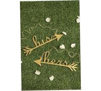 Gatuida Letreros de Flecha His And Hers Dorados para Decoración de Sillas Bodas Adorno Colgante Rústico para Parejas para Regalo Novios y Decorar Casamientos