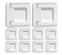 Gatuida Limitador de Ventana Corrediza para Seguridad Infantil, Tirador Autoadhesivo Oculto, 10 Piezas, Manija para Puertas de Armarios y Ventanas, Cerradura de Tope para Protección Hogar
