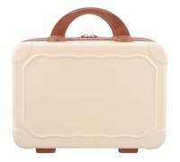Gatuida Maletín Portátil para Maquillaje Mini Color Marfil Estuche de Almacenamiento Plástico Ligero para Cosméticos y Joyas Maleta de Viaje Compacta para Mujer Organizador Práctico y