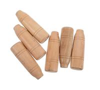 Gatuida Mango de Madera para Cuchillo de Chef Ergonómico Redondo Antideslizante, 6 Unidades, Repuesto Cómodo Compatible para Cortadores de Verduras y Carne en Cocina Doméstica