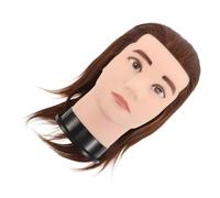 Gatuida Mannequin Head Male Hairdresser Training Head With Real Human Hair For Barber Practice And Haircut Styling Male Hairdressing Doll For Salon School And Cosmetology Education