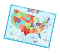 Gatuida Mapa de Estados Unidos Edad Preescolar Póster Educativo Resistente al Desgaste Cartel de Aprendizaje Cognitivo para Aula y Hogar Accesorio Escolar de Geografía