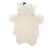 Gatuida Marioneta de mano de oso polar de peluche para adultos, animal suave de peluche para contar historias, juegos de rol, educación temprana, juego interactivo y teatro de marionetas