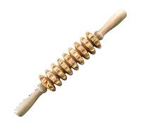 Gatuida Masajeador Abdominal de Madera 9 Rodillos Herramienta de Masaje Manual Multifuncional para Cuerpo Completo Rodillo Muscular para Relajación y Estimulación Circulatoria