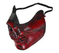 Gatuida Máscara de Calavera Aterradora de Media Cara para Cosplay Pack de 3 Unidades en Rojo Antiguo Transpirable y Ajustable para Fiestas de Halloween y Carnaval