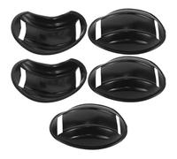 Gatuida Mentoneras para Casco de Motocicleta, Bicicleta y Patinaje 5 Piezas plástico Negro 2.91x1.77x0.70 Pulgadas protección de Barbilla Ajuste Facial fácil instalación